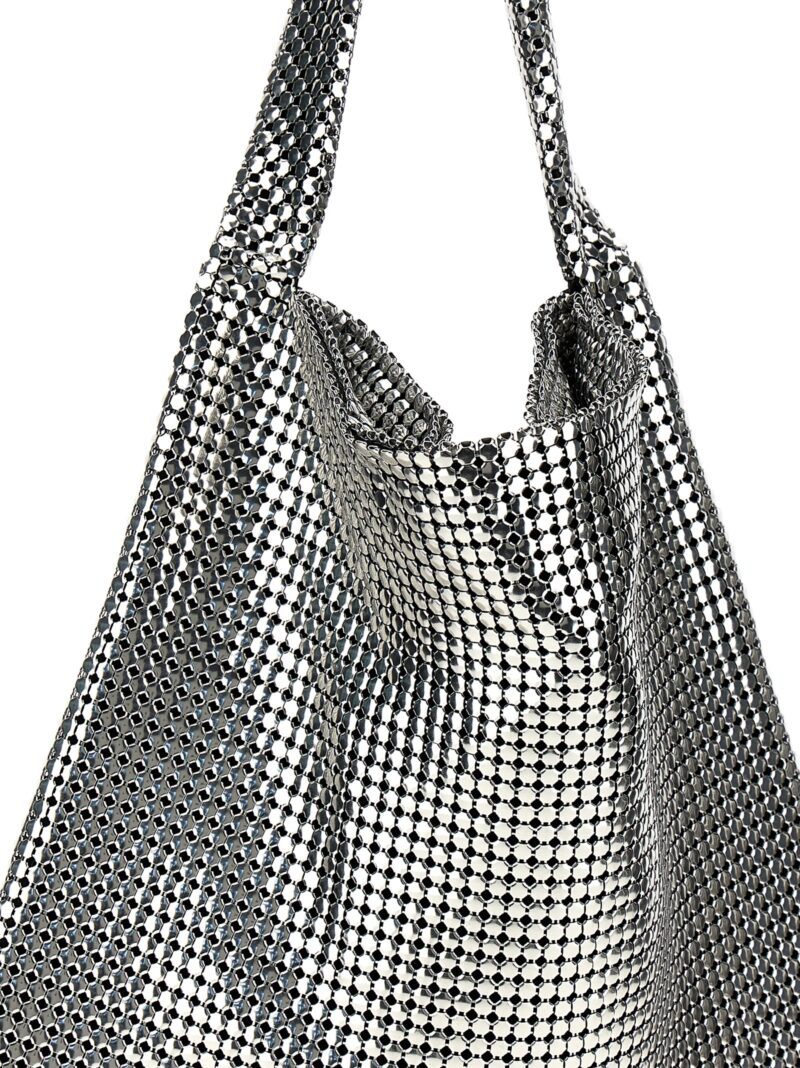 'Silver Pixel Metallic' shopping bag Woman PACO RABANNE Silver