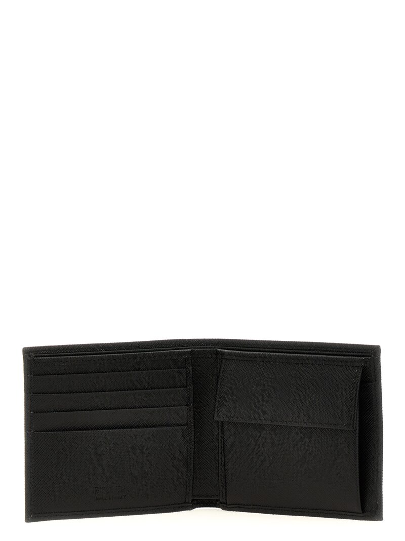 Saffiano logo wallet Man PRADA Black