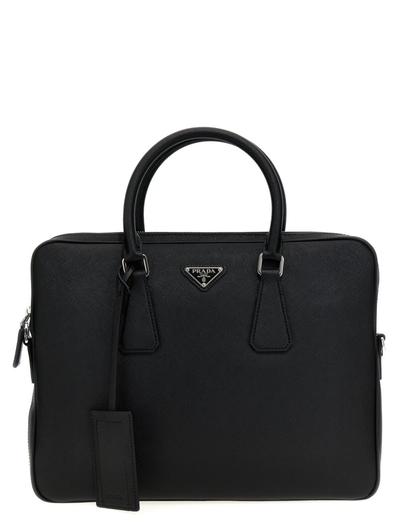 Saffiano handbag PRADA Black