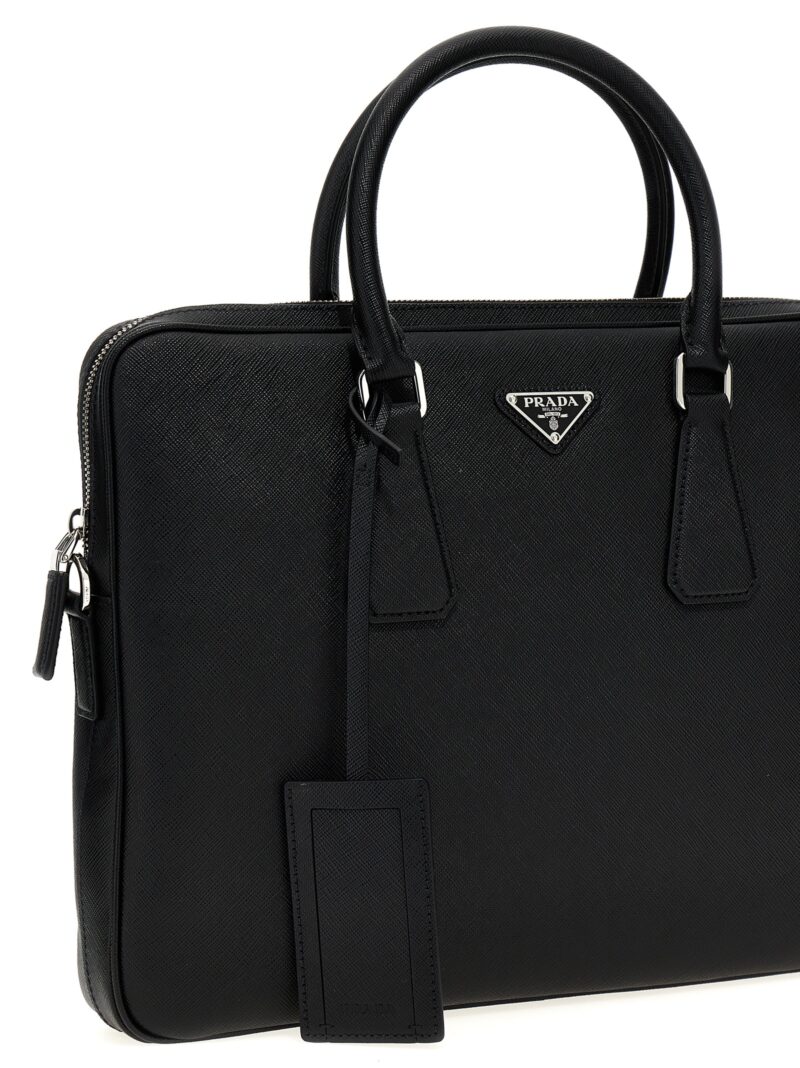 Saffiano handbag Man PRADA Black