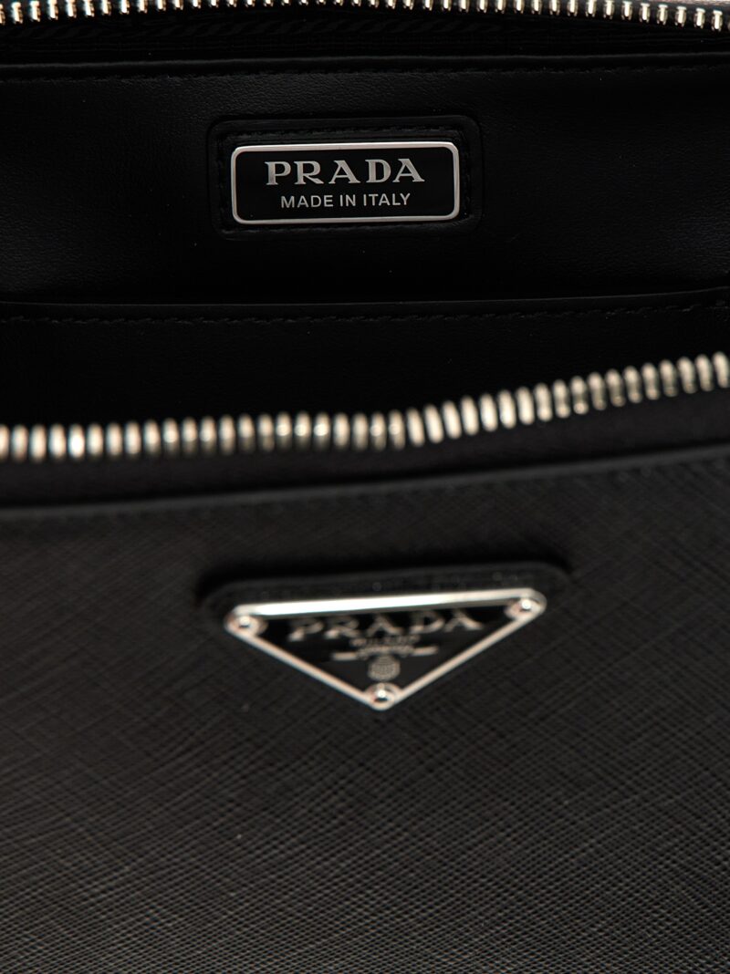 'Prada Brique' crossbody bag 100% calf leather (Bos Taurus) PRADA Black