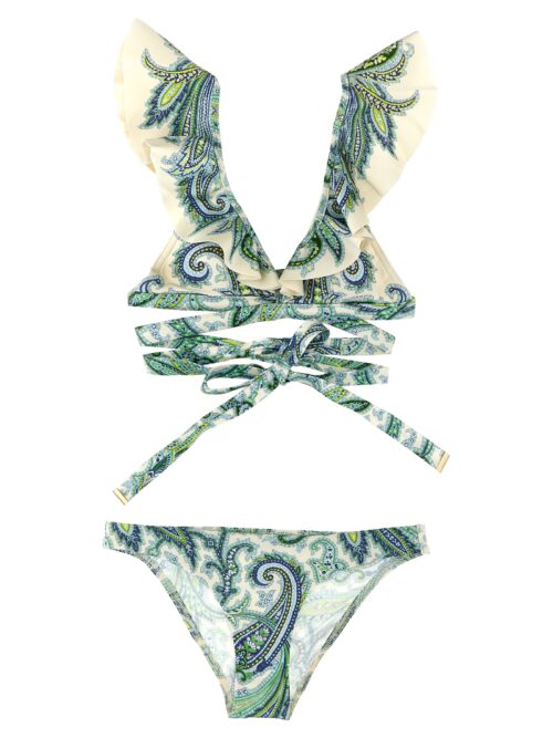 'Ottie Ruffle' bikini ZIMMERMANN Green