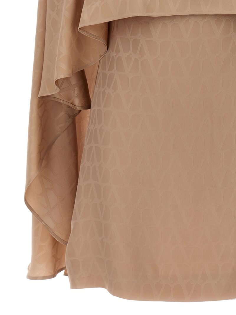 'Toile iconographe' dress 100% silk VALENTINO GARAVANI Beige