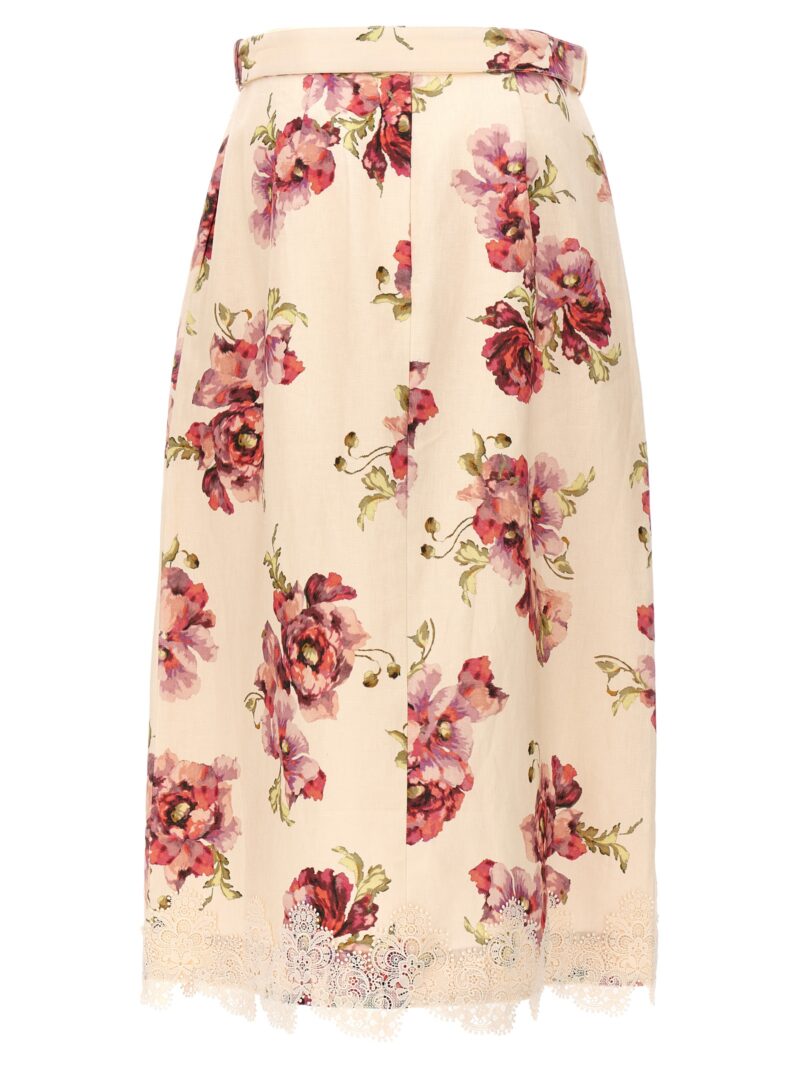 'High Tide Applique' Skirt 5318SHIGCREAMPOPPY ZIMMERMANN Multicolor