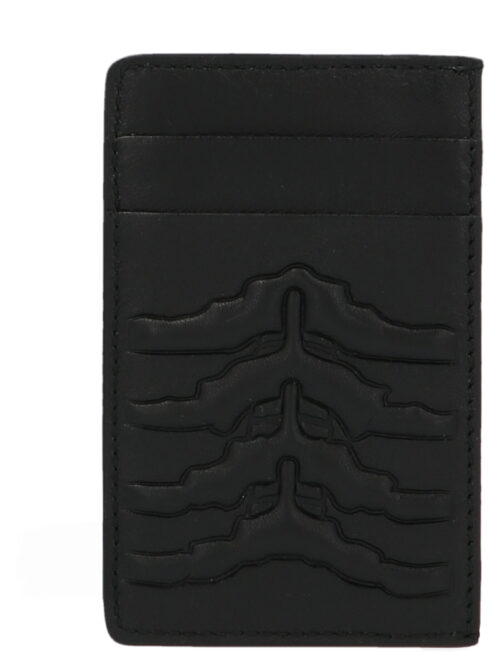 'Rib cage’ card holder ALEXANDER MCQUEEN Black