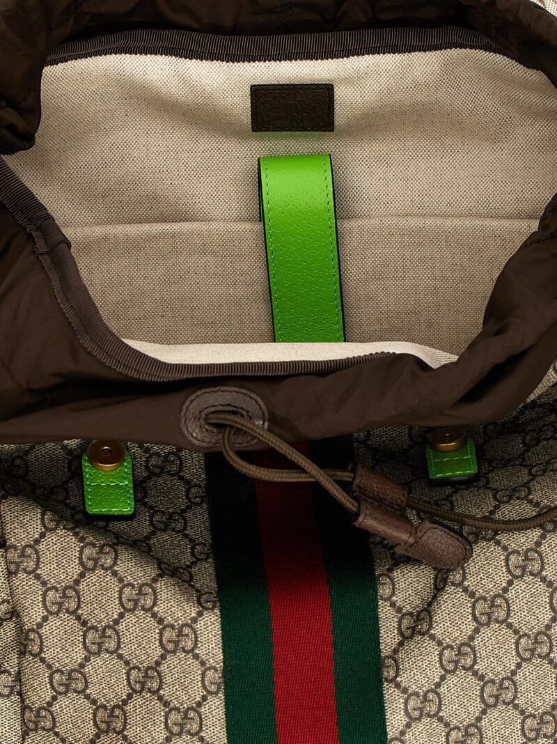 'Ophidia GG' midi backpack 60% polyurethane 20% cotton 20% polyester GUCCI Green