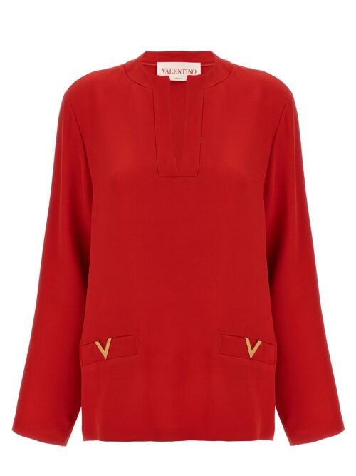 Valentino 'V Gold' blouse VALENTINO GARAVANI Red