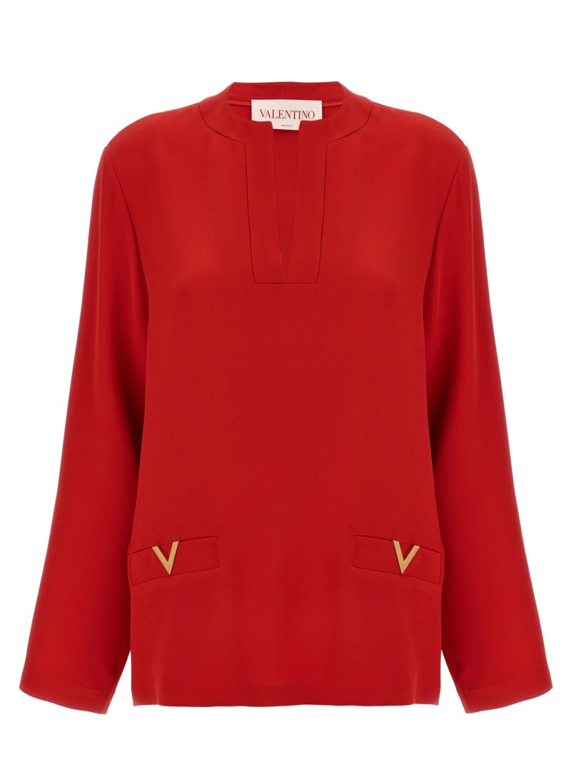 Valentino 'V Gold' blouse VALENTINO GARAVANI Red