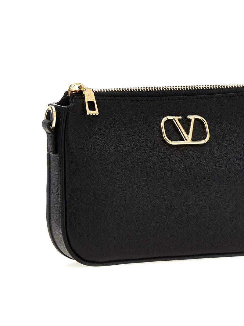 Valentino Garavani 'VLogo Signature' Shoulder Bag 100% calfskin leather (Bos Taurus) VALENTINO GARAVANI Black