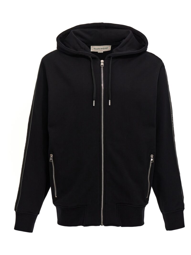 'Logo Tape' hoodie ALEXANDER MCQUEEN Black