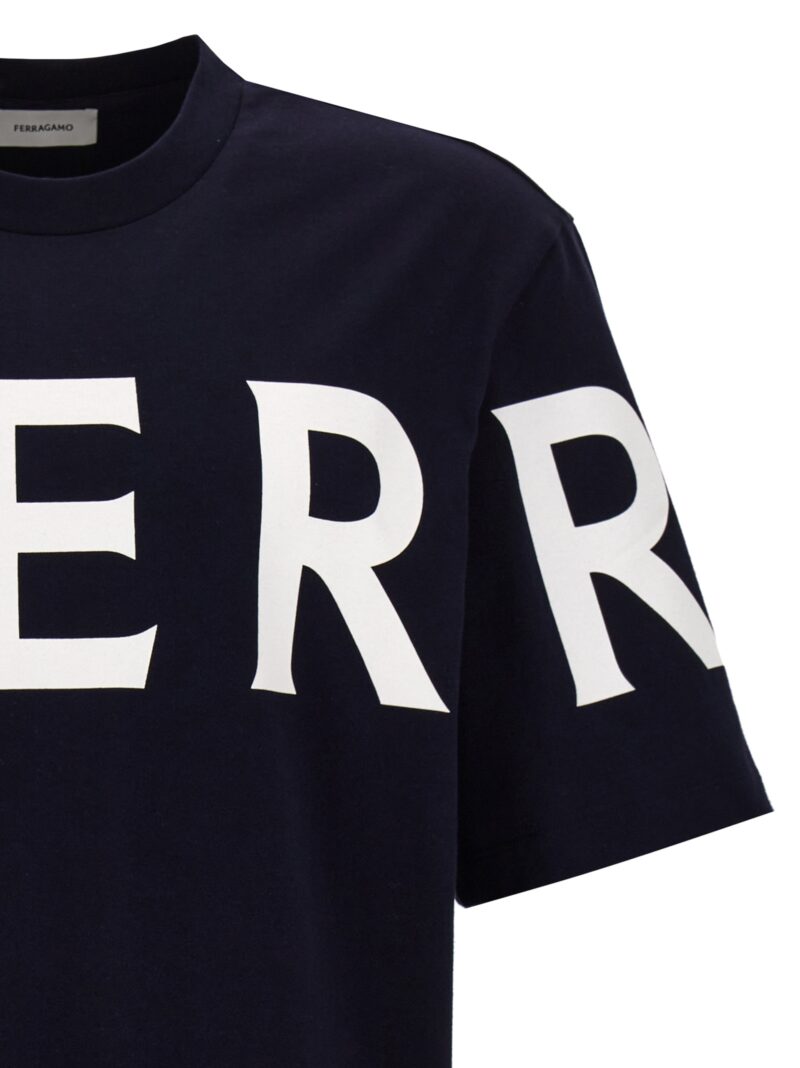 Logo t-shirt Man FERRAGAMO Blue