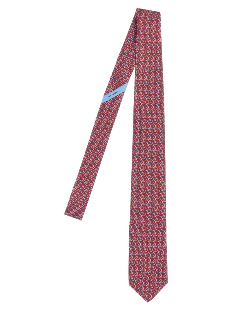 Printed tie FERRAGAMO Red