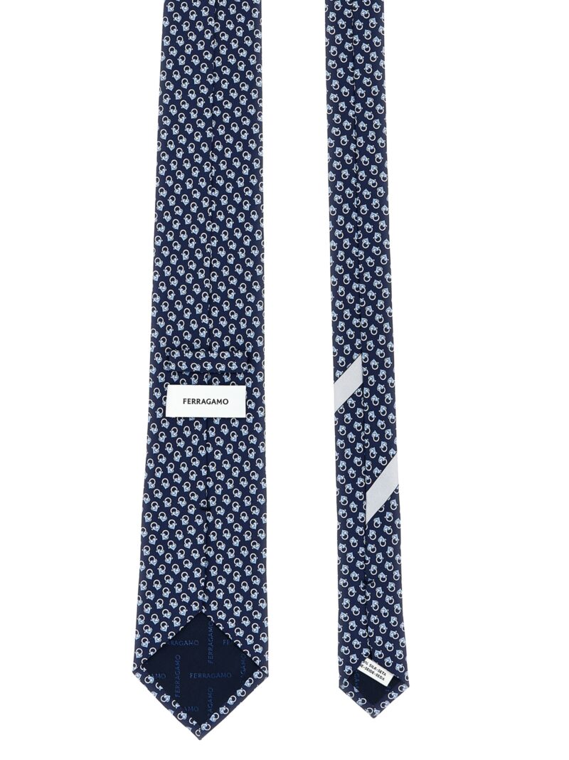 Printed tie 774066FNAVY FERRAGAMO Blue