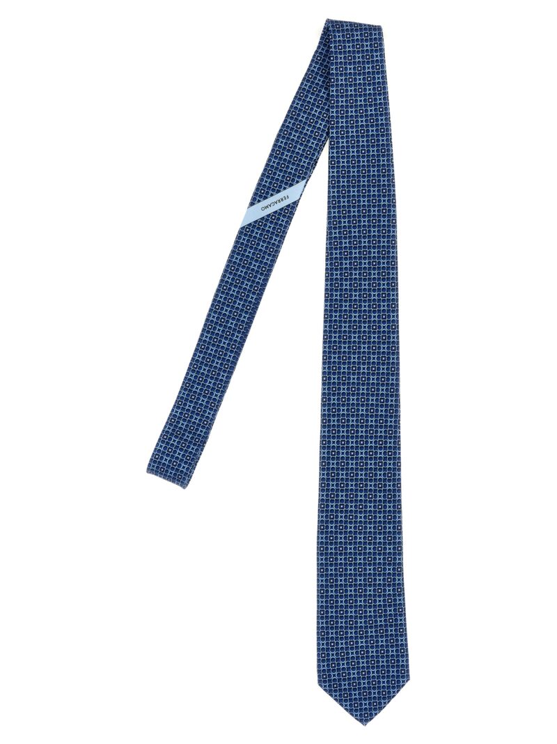 Printed tie FERRAGAMO Blue