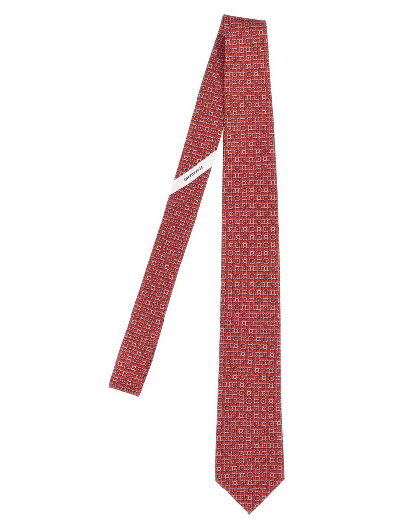 Printed tie FERRAGAMO Red