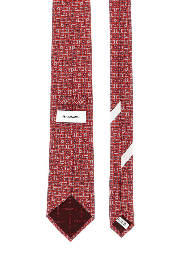 Printed tie 774373FROSSO FERRAGAMO Red