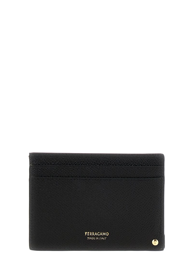 'Micro Gancio' card holder 775660NERO FERRAGAMO Black