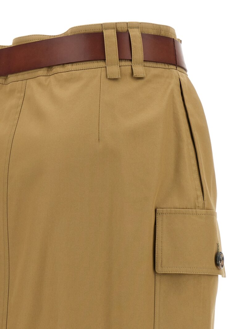 'Cassandre' skirt 100% cotton SAINT LAURENT Beige