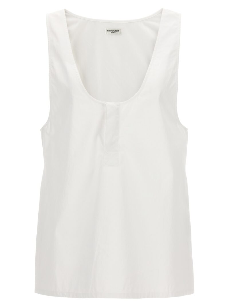 'Henley' tank top SAINT LAURENT White