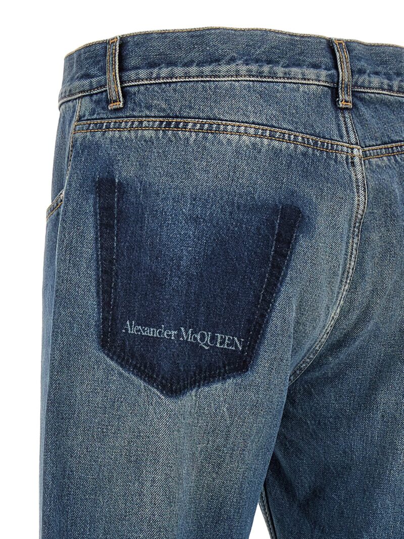 Trompe l'oeil pocket jeans 100% cotton ALEXANDER MCQUEEN Blue