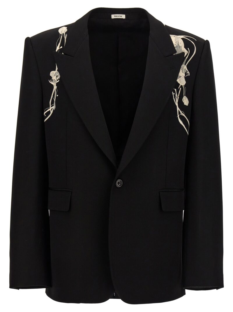 'Harness' blazer ALEXANDER MCQUEEN White/Black