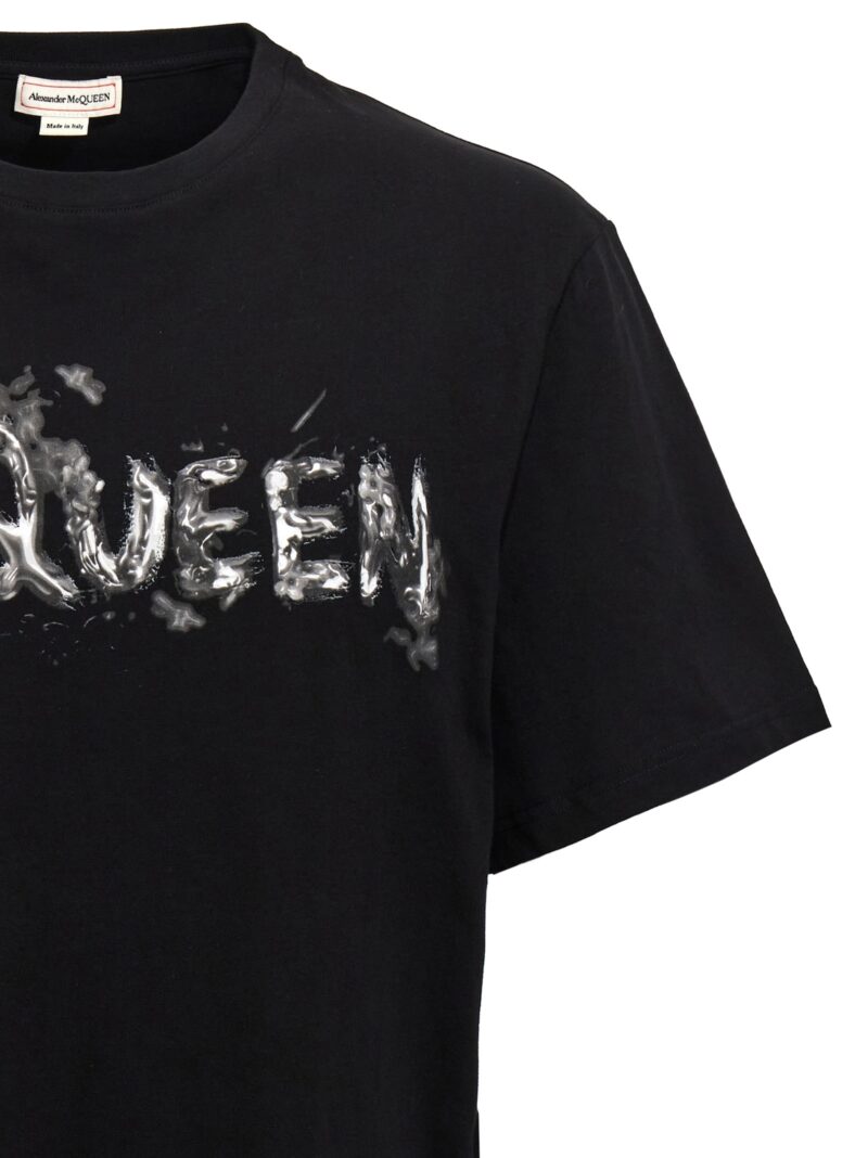 Logo print T-shirt Man ALEXANDER MCQUEEN Black