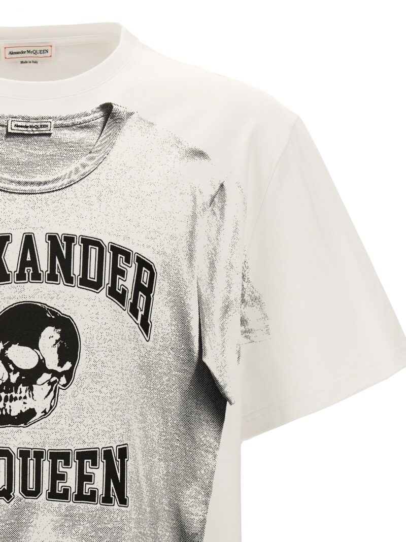 Logo print T-shirt Man ALEXANDER MCQUEEN White/Black