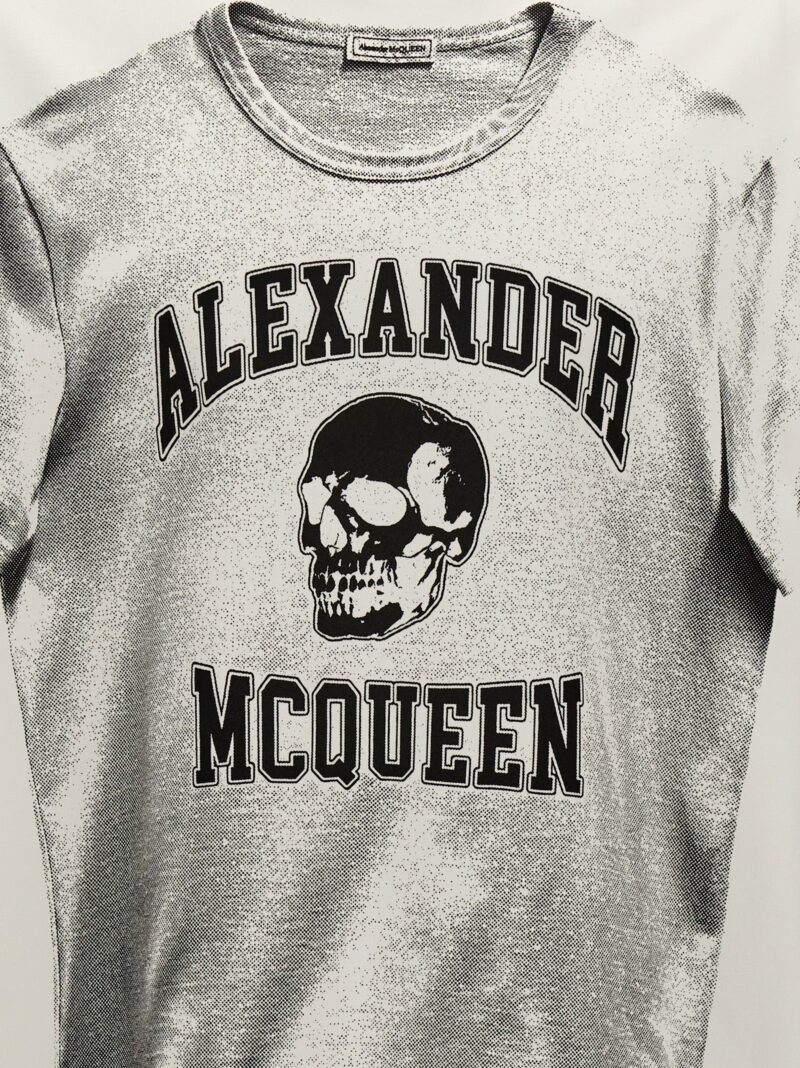 Logo print T-shirt 100% cotton ALEXANDER MCQUEEN White/Black