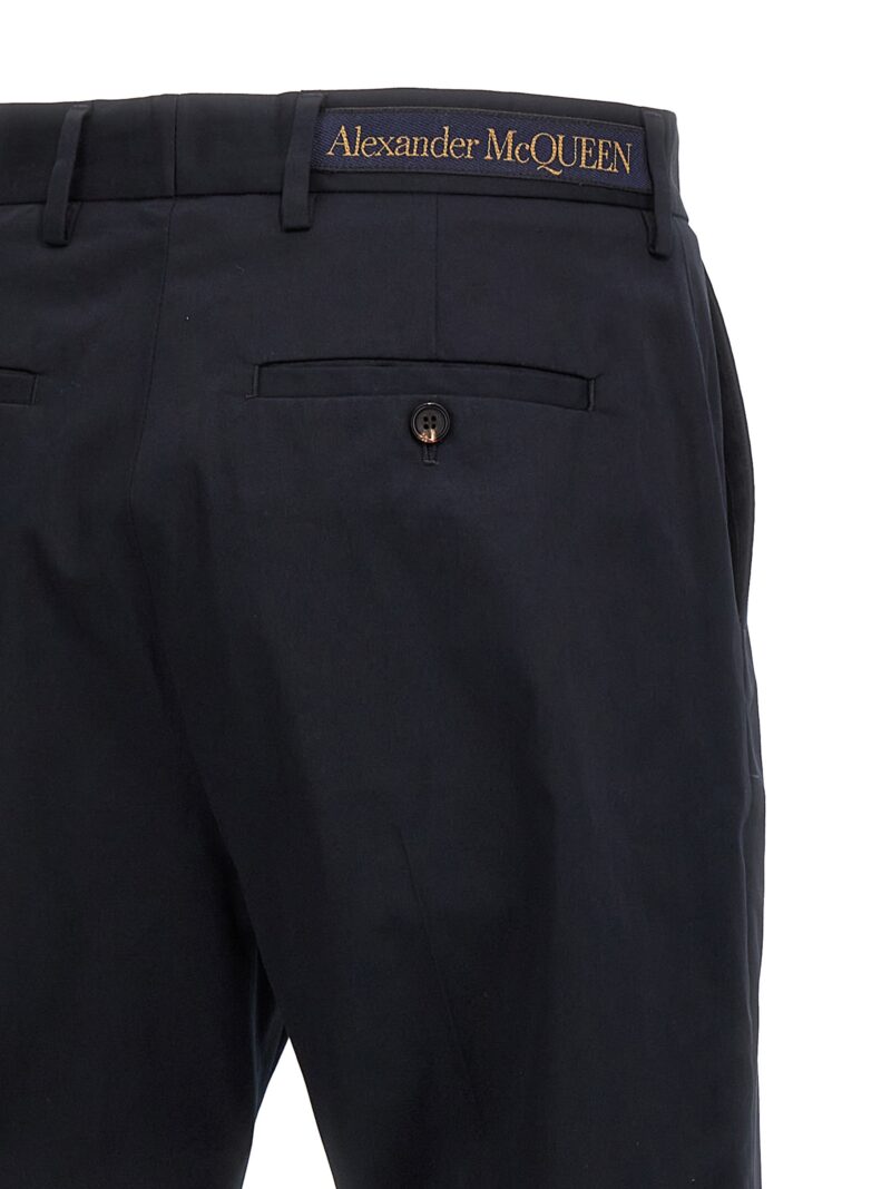 'Camera Strap Chino' pants 100% cotton ALEXANDER MCQUEEN Blue