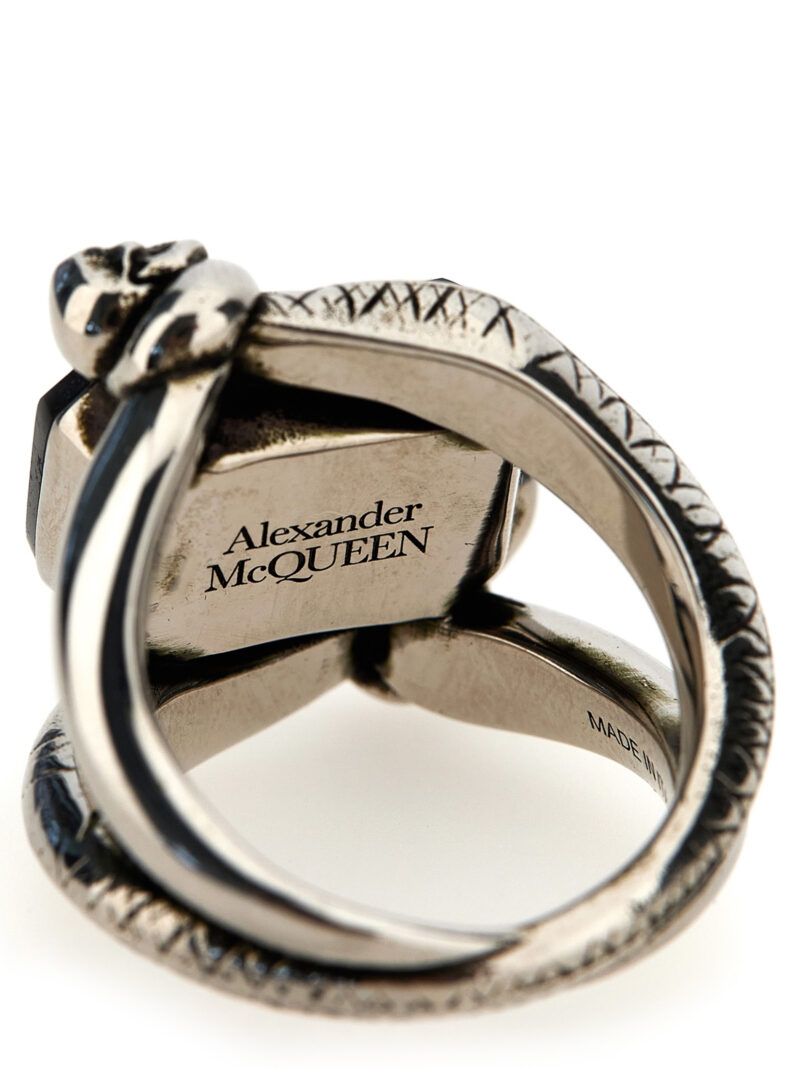 'Jewelled' ring Man ALEXANDER MCQUEEN Silver