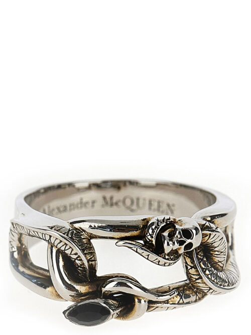 'Jewelled' ring ALEXANDER MCQUEEN Silver