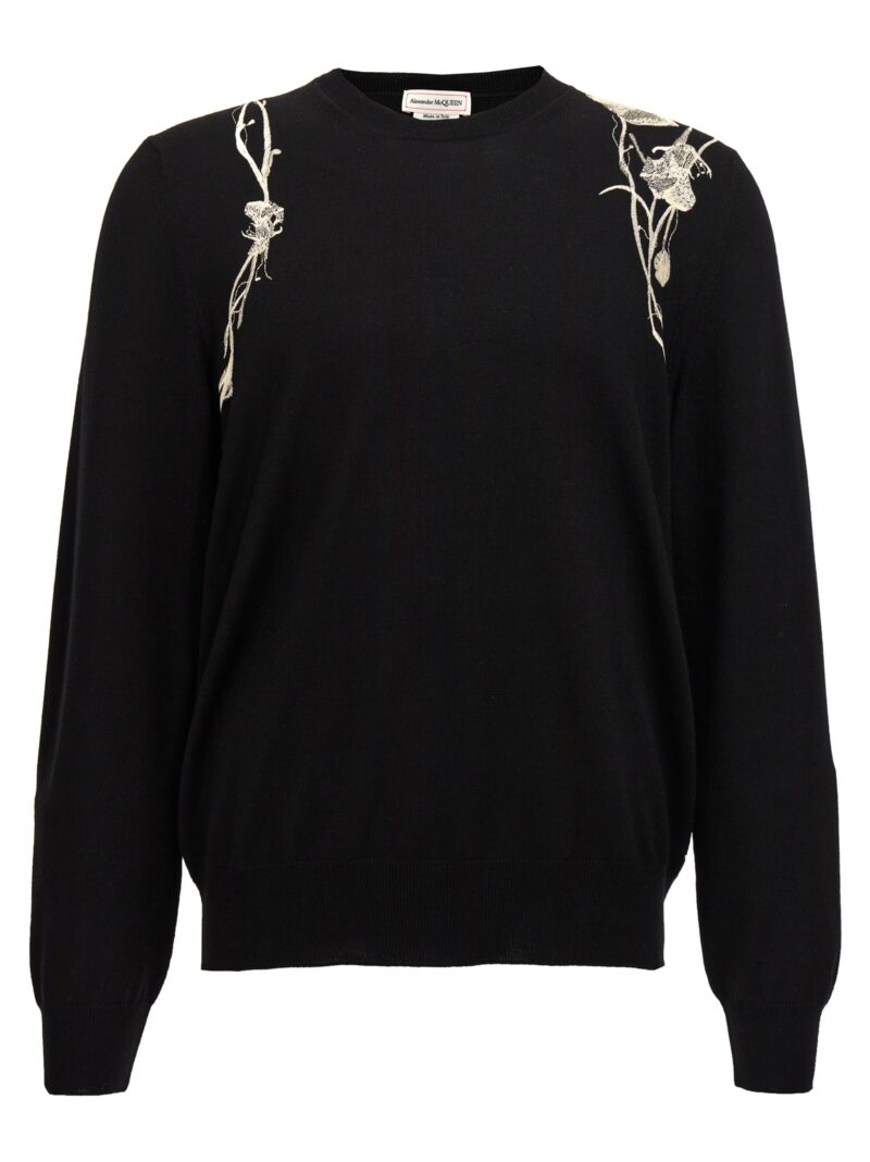 Embroidery sweater ALEXANDER MCQUEEN White/Black