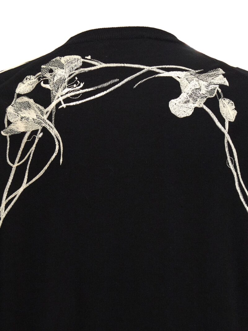 Embroidery sweater 100% wool ALEXANDER MCQUEEN White/Black