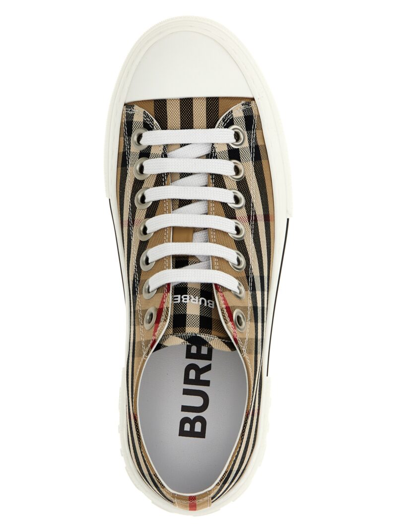 Check sneakers 95% cotton 5% calf leather BURBERRY Beige