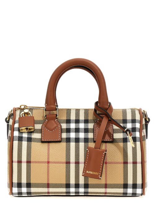 'Bowling Mini Check' handbag BURBERRY Beige