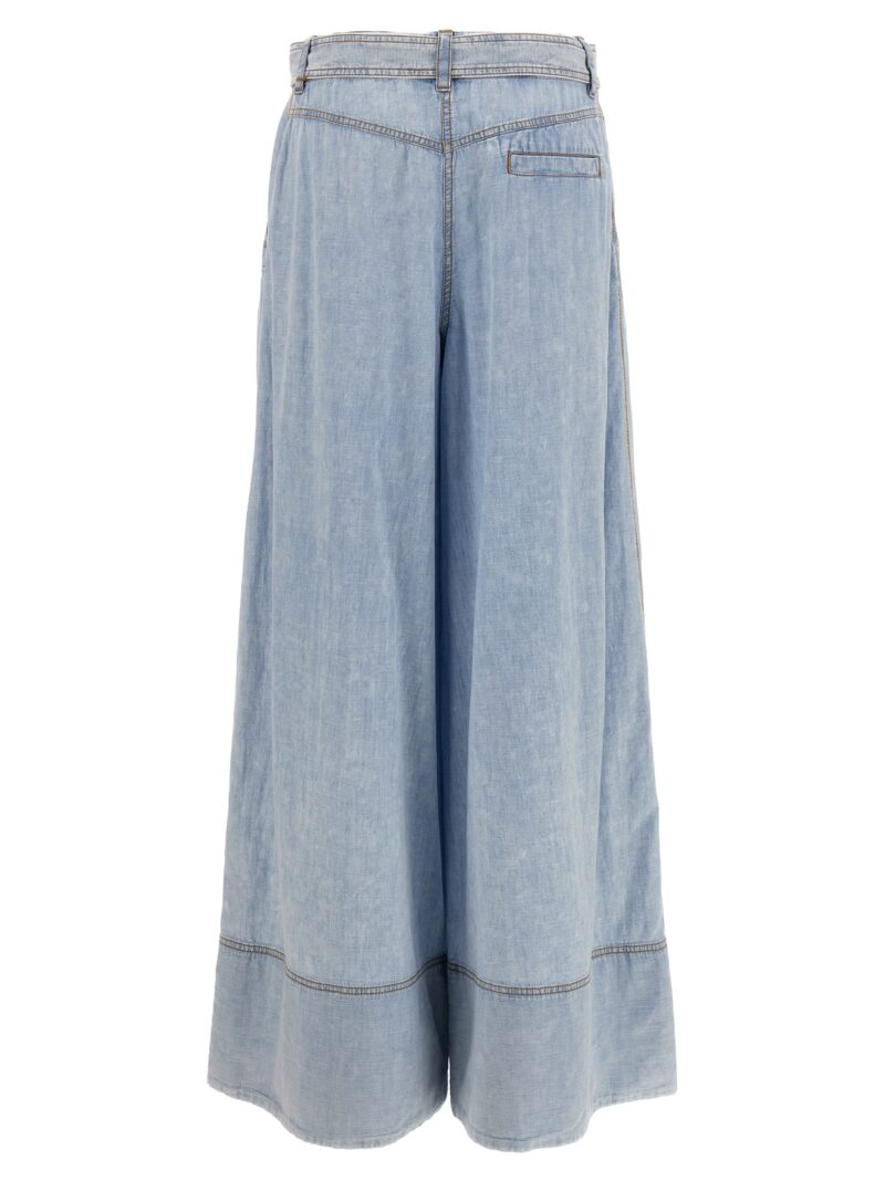 'Wide leg denim' jeans 9664PZESBLSMK ZIMMERMANN Light Blue