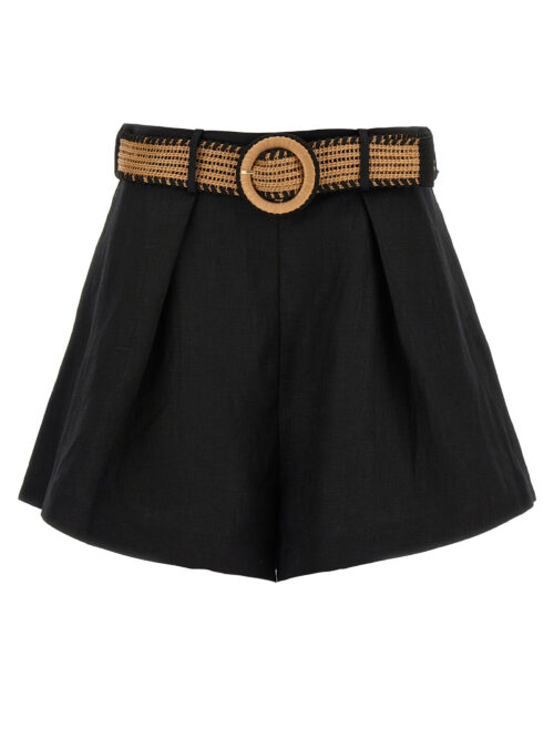 'Halliday Tuck' shorts ZIMMERMANN Black