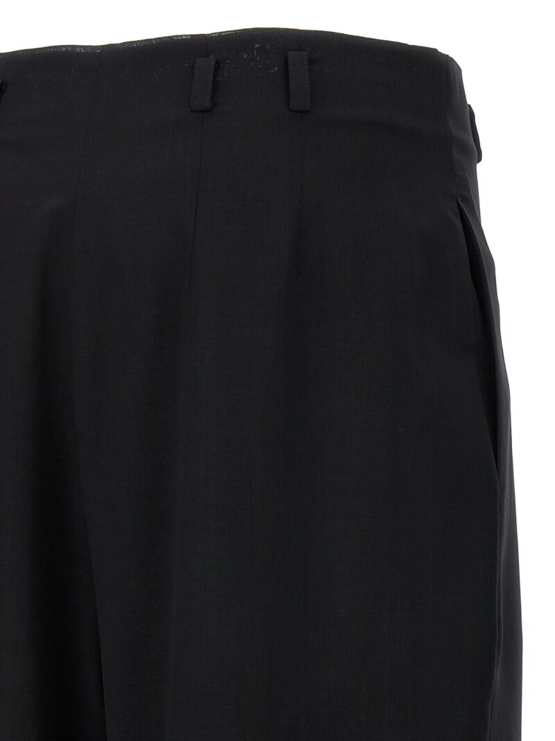 Semi-sheer trousers 77% virgin wool