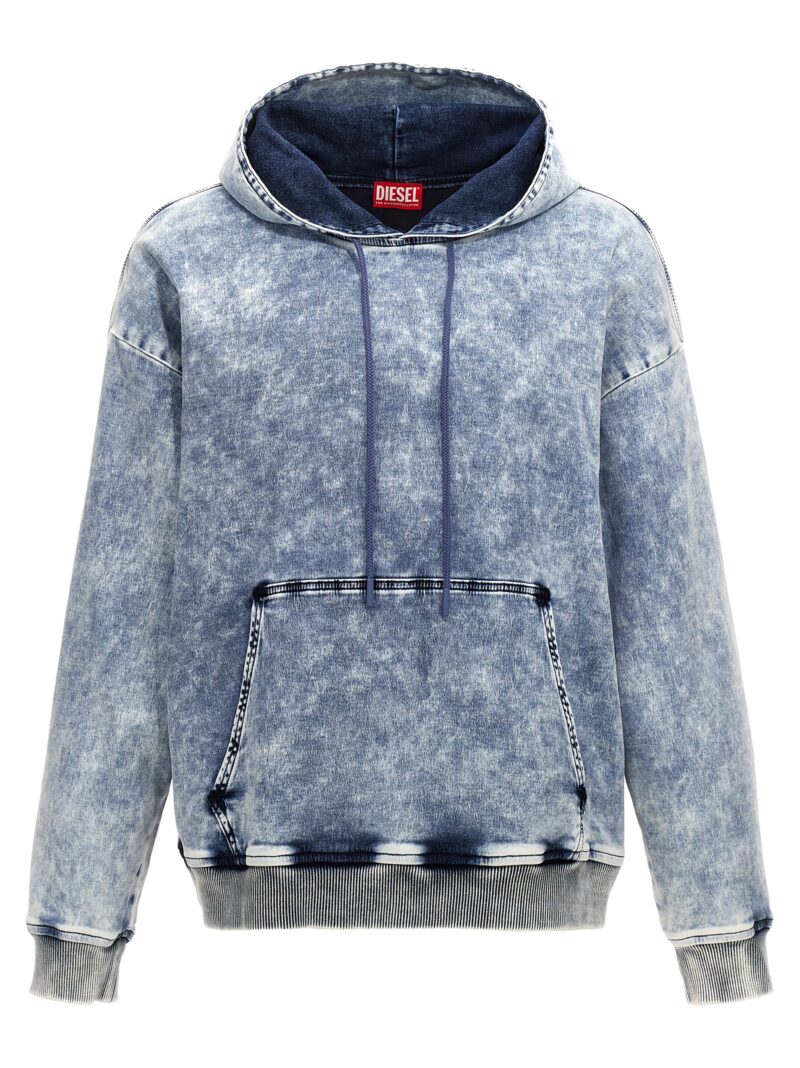 'D-Um-Rib-S2 Track' hoodie DIESEL Light Blue