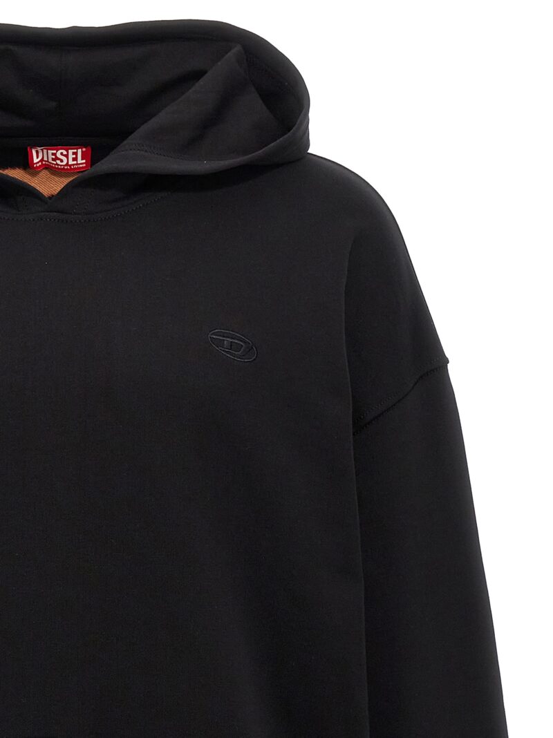 'S-Boxt-Hood-Bleach' hoodie Man DIESEL Black