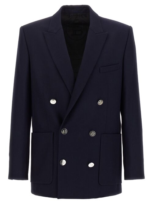 Double-breasted blazer BALMAIN Blue