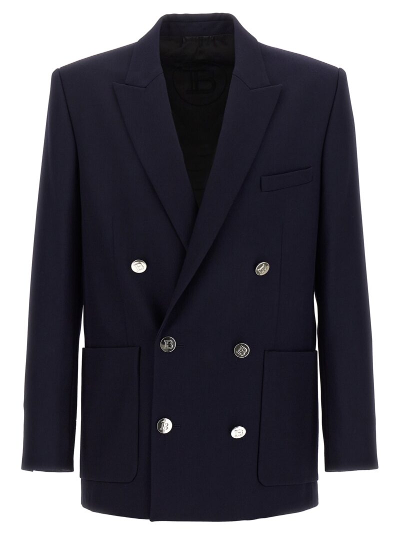 Double-breasted blazer BALMAIN Blue