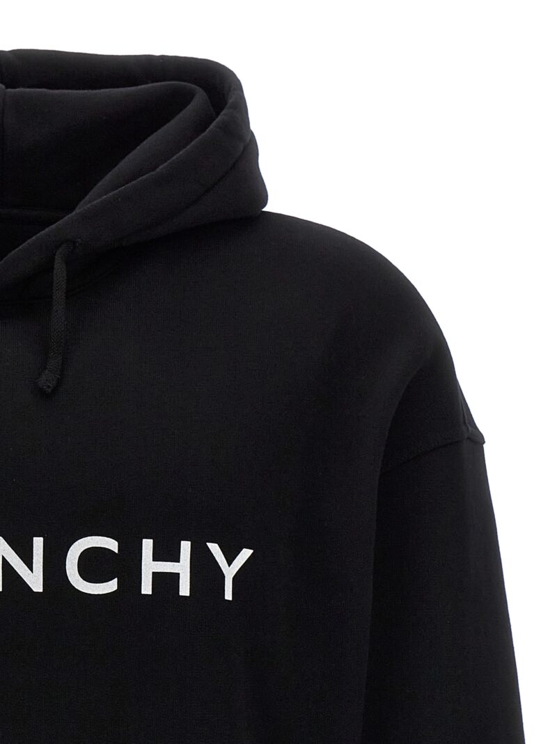 Logo print hoodie Man GIVENCHY White/Black