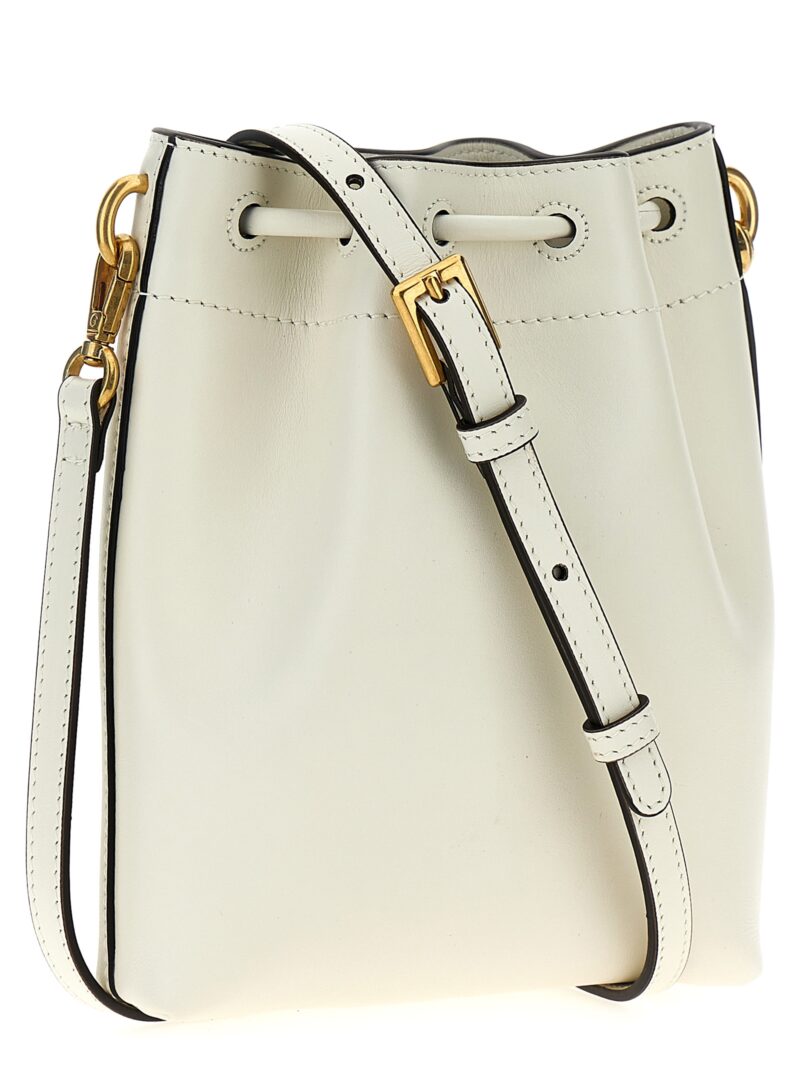 'Bon Bon' bucket bag BONBONBCKTNSMNHUTLATTEGOLD JIMMY CHOO White