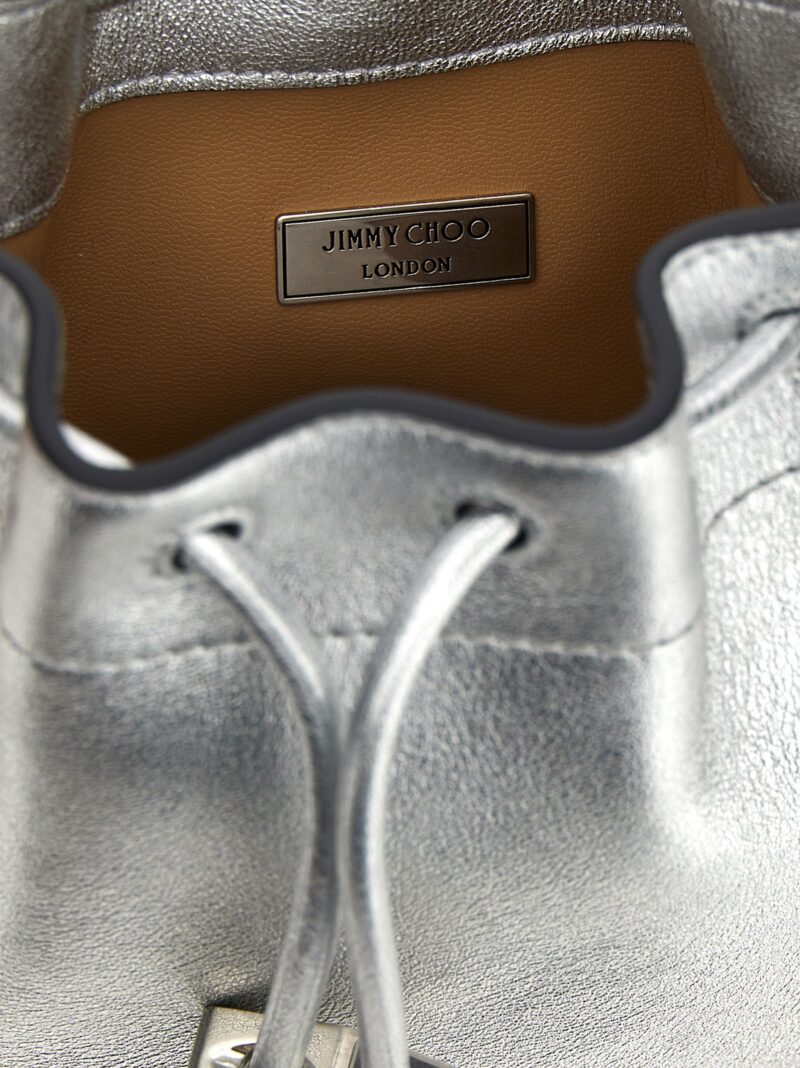 'Bon Bon' bucket bag 80% lamb leather 20% brass JIMMY CHOO Silver