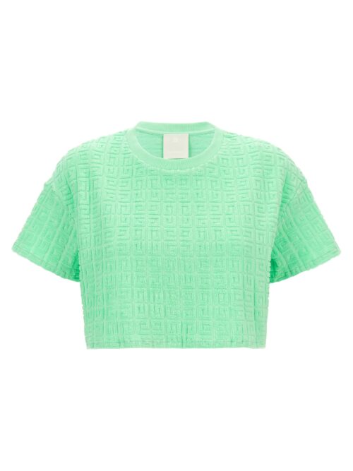 T-shirt cropped capsule Plage GIVENCHY Green