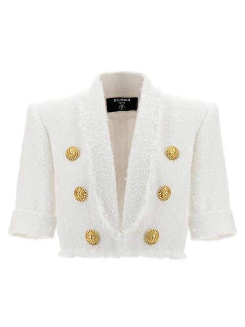 Tweed short jacket BALMAIN White