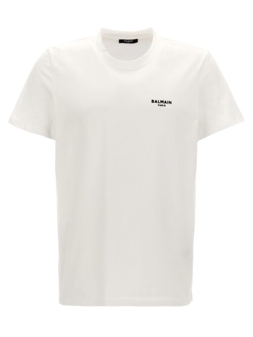 Flocked logo T-shirt BALMAIN White