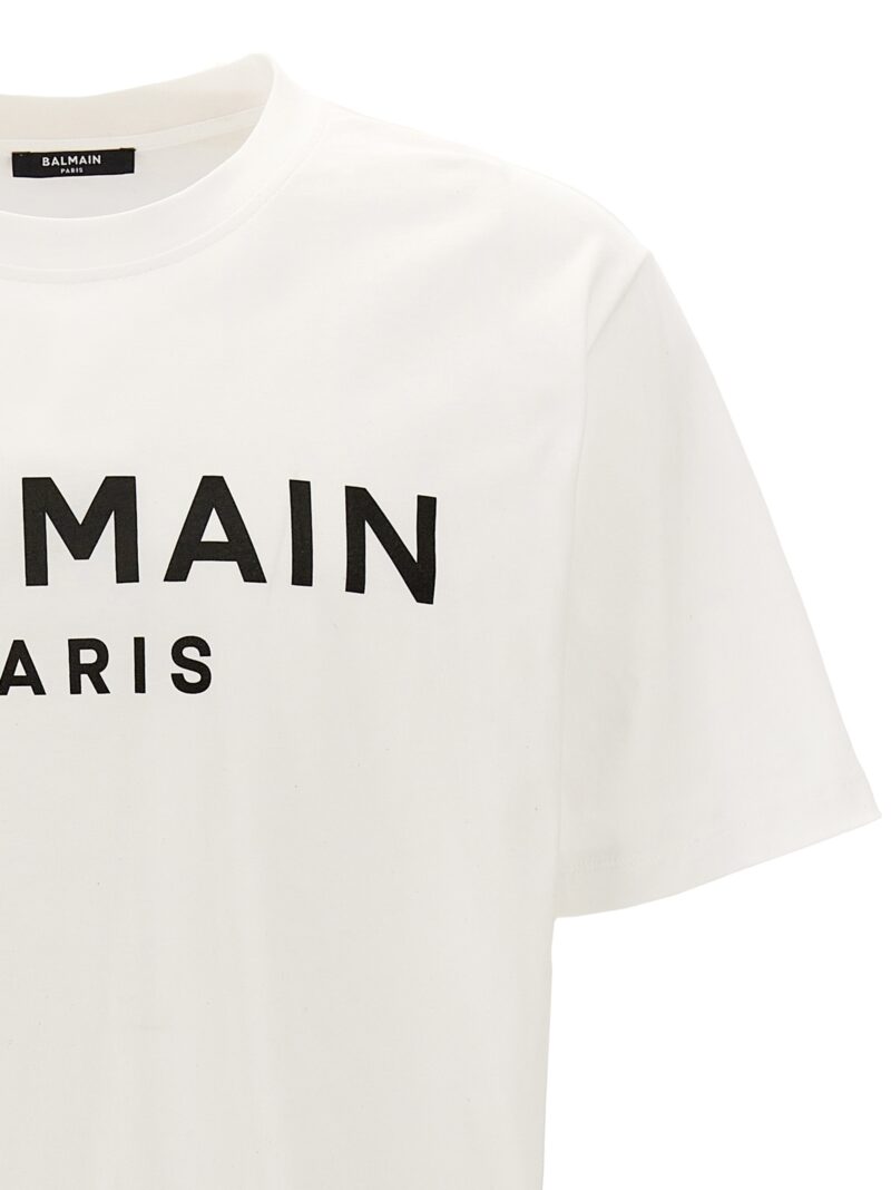 Logo print T-shirt Man BALMAIN White/Black