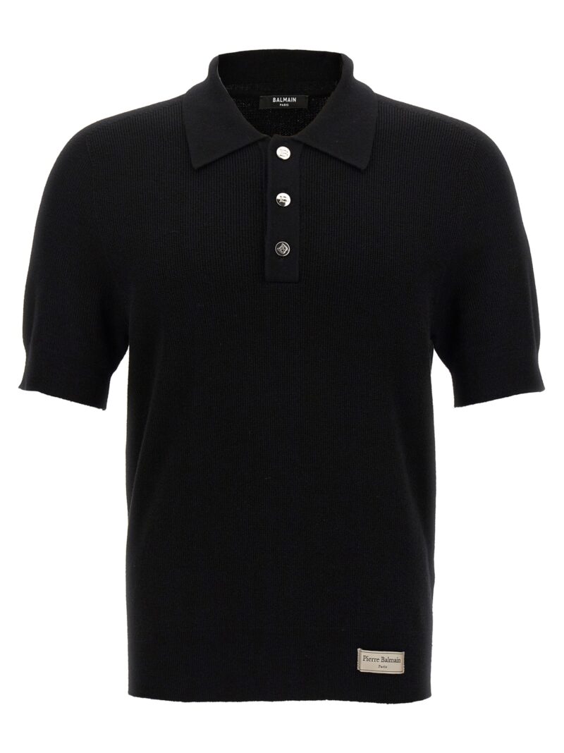 'Label' polo shirt BALMAIN Black